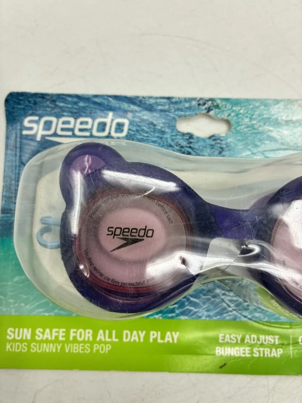 Speedo Kids Sunny Vibes Pop Swim Goggles Ages 3-6 Purple Sunglass Style New